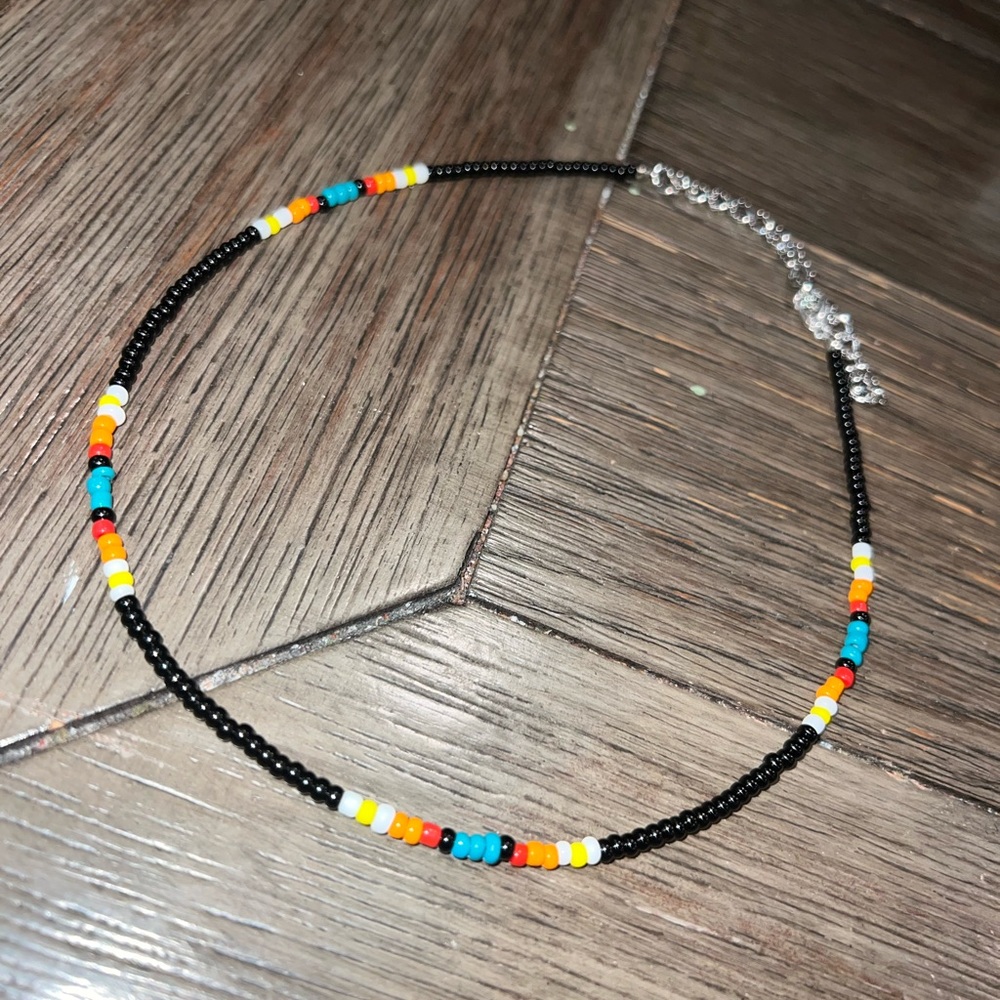 Beaded western choker necklace